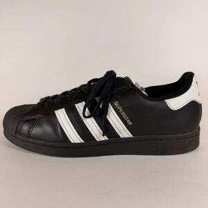 Adidas Superstar Men's Black White Casual Sneakers Shoes EG4959 Size 9.5